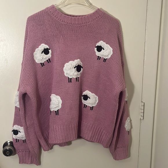 Forever 21 | Sweaters | Forever 2 Drop Sleeve Sheep Sweater Size L |  Poshmark